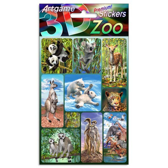 3D Sticker Premium Zoo