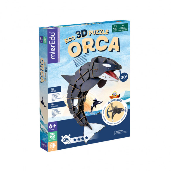 Bewegliches Eco 3D Puzzle – Orca